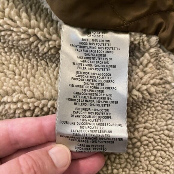 Levis Jacket Mens Small Olive Green Sherpa Lined Field Military Utility Canvas - Picture 10 of 12